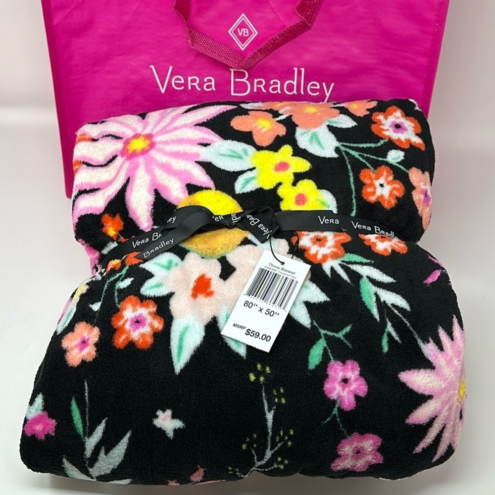 Vera Bradley Throw Blanket 80”x50”